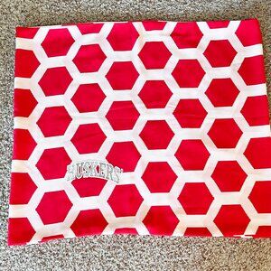 Nebraska Cornhuskers Infinity Scarf Red and White with silver glitter letters